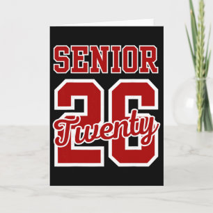 Tarjeta Cl de 2026 Senior 2026 Senior Veinte 26 Graduación