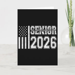 Tarjeta Cl de 2026 Último Año 2026 Bandera Americana Gradu