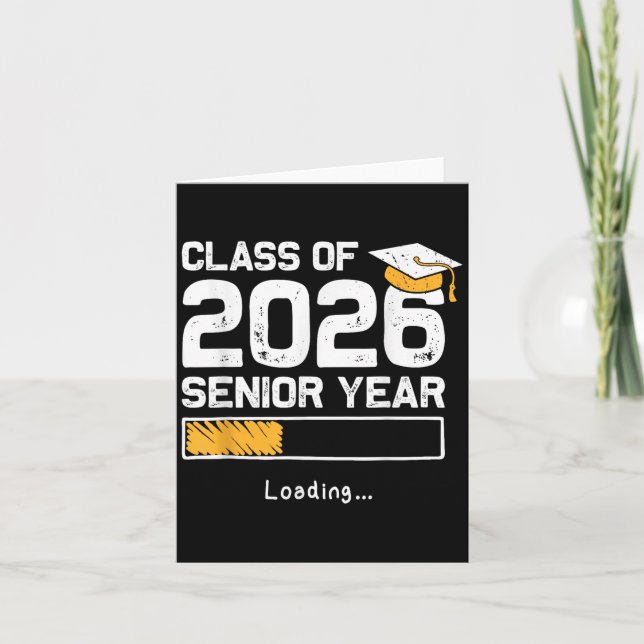 Tarjeta Cl de 2026 Último Año Cargando Divertido Senior 20 (Anverso)