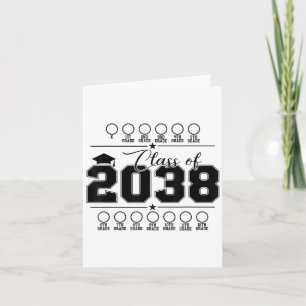 Tarjeta Cl de 2038 Crece Conmigo Primer Día de Escuela Gra