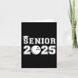 Tarjeta Cl de bolos senior de 2025 graduación escuela grad