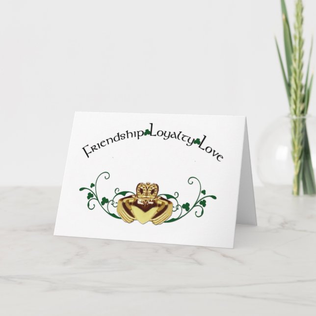 Tarjeta Claddagh/Claddaugh (Anverso)