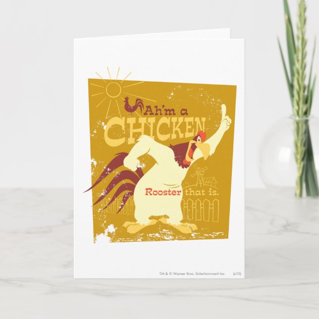 Tarjeta Clamoreo Soy un pollo (Anverso)