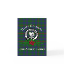 Clan Agnew Escudo y Tartan Holiday