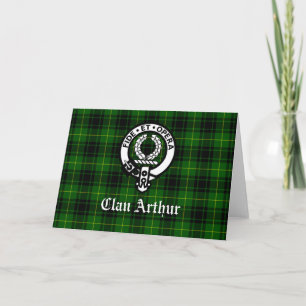 Tarjeta Clan Arthur / MacArthur Escudo y Tartán