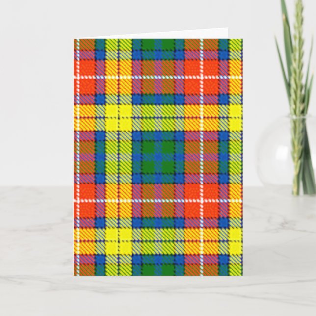 Tarjeta Clan Buchanan Tartan (Anverso)