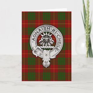 Tarjeta Clan Cameron Escudo y Tartán