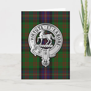 Tarjeta Clan Cochrane Escudo y Tartán