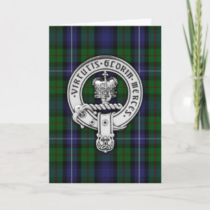 Tarjeta Clan Donnachaidh (Robertson) Escudo /Hunting Tartá