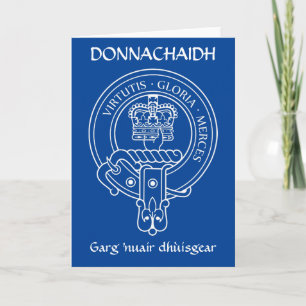 Tarjeta Clan Donnachaidh (Robertson) Escudo y grito de gue