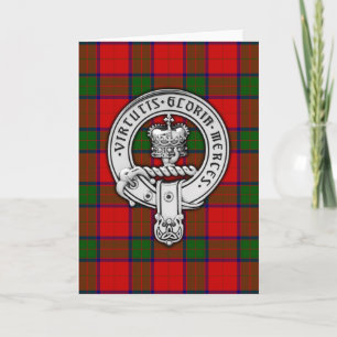 Tarjeta Clan Donnachaidh (Robertson) Escudo y Tartán