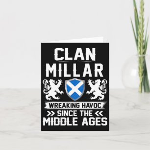 Tarjeta Clan Millar Scottish Día de la Madre de Escocia F