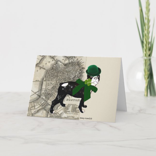 Tarjeta Clancey O Doggy St Patricks Day Card (Anverso)