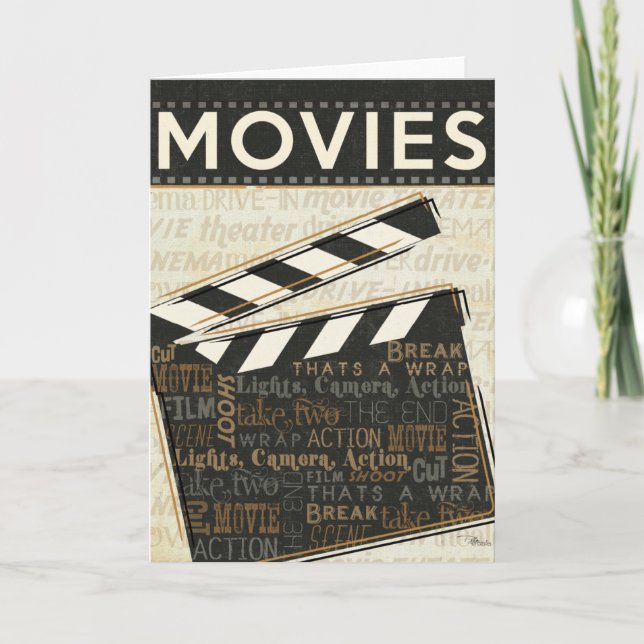 Tarjeta Clapper de película vintage (Anverso)