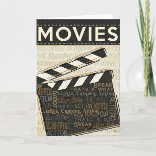 Tarjeta Clapper de película vintage