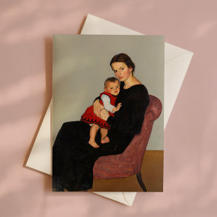 Tarjeta Cläre Maillard con hija   Willi Maillard