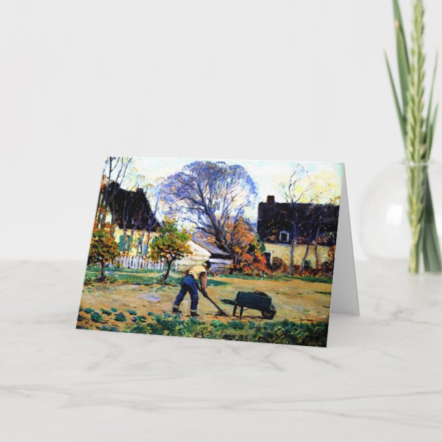 Tarjeta Clarence Gagnon-Fall Scene, Baie-Saint-Paul, (Anverso)