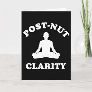 Tarjeta Claridad post-nut divertida meditación yoga
