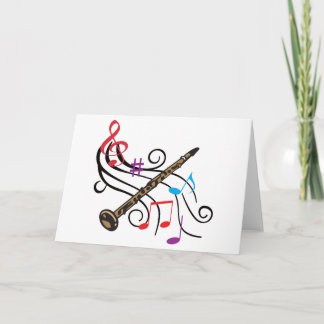 Tarjeta Clarinet con música