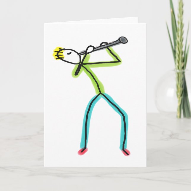 Tarjeta Clarinet Stickman (Anverso)