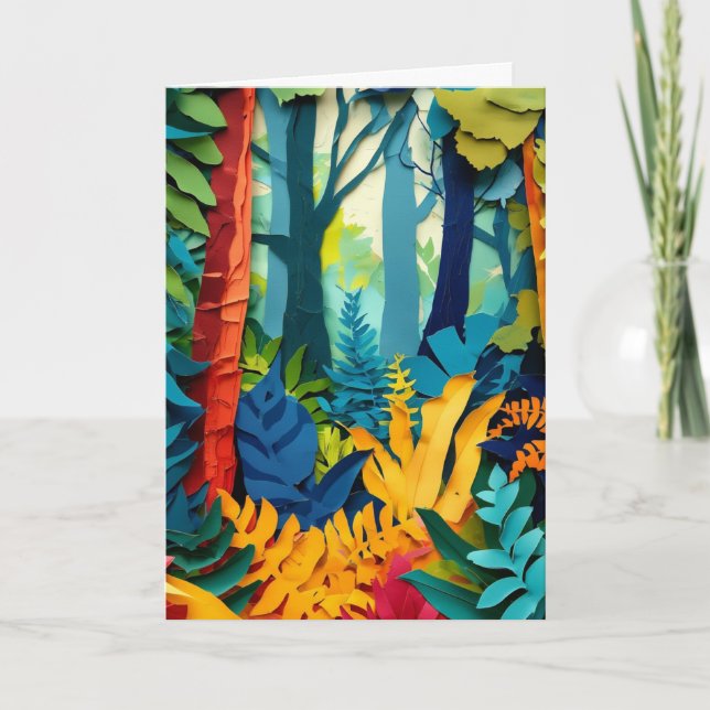 Tarjeta Claro de Bosque Vibrante (Anverso)