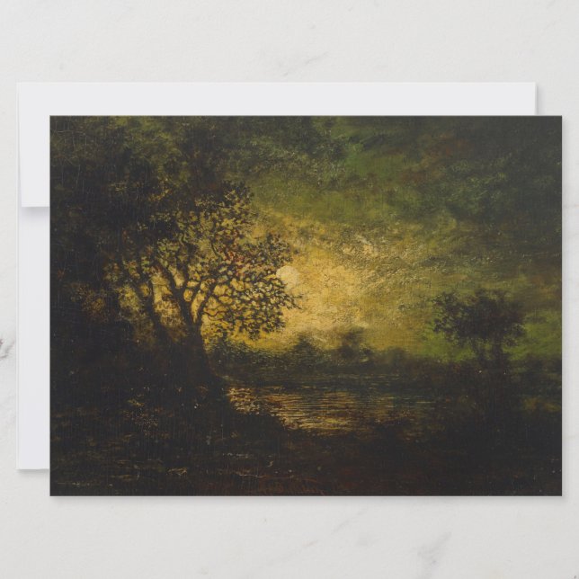 Tarjeta Claro de luna (por Ralph Albert Blakelock) (Anverso)