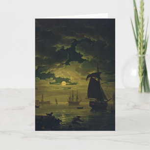 Tarjeta Claro de luna sobre Palermo Arte gráfico de alta f