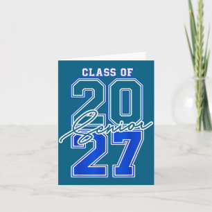 Tarjeta Clase 2027 Senior 2027 Graduación