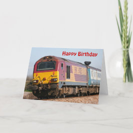 Tarjeta Clase 67 loco diesel 67022 Feliz cumpleaños