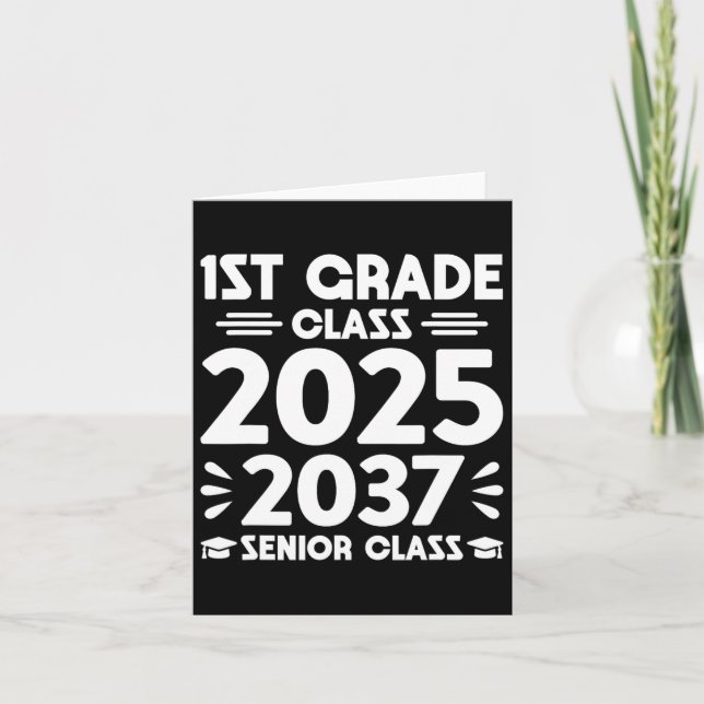 Tarjeta Clase de 1er grado de 2025 Futuro Clase de último  (Anverso)