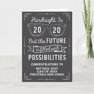 Tarjeta Clase de 2020 Graduation Hindsight es 2020