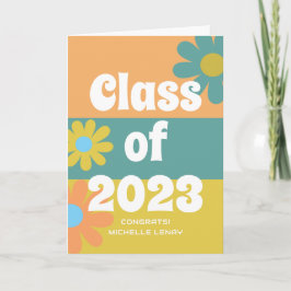 Tarjeta Clase de 2023 Felicitaciones Graduación Retro