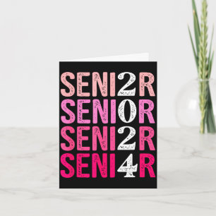 Tarjeta clase de 2024 Senior 2024 para graduación alta