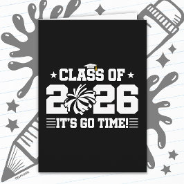 Tarjeta Clase de 2026 Aplausos Graduación ¡Es Hora de Ir! 