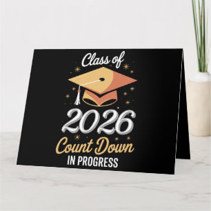 Tarjeta Clase de 2026 Cuenta Regresiva en Curso Personaliz