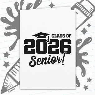 Tarjeta Clase de 2026 Frase Divertida de Graduación de la