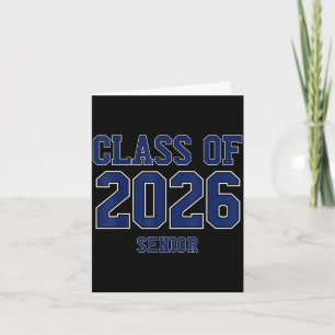 Tarjeta Clase de 2026 graduación de secundaria de último a