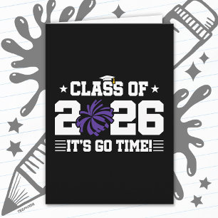 Tarjeta Clase de 2026 Porristas de Cheer Graduación ¡Es Ho