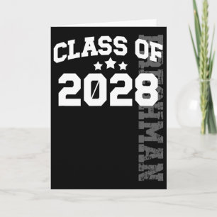 Tarjeta Clase de 2028 de primer año 2028 Regreso a la escu