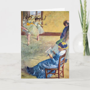 Tarjeta Clase de baile, el salón de baile por Edgar Degas