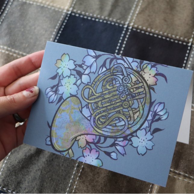 Tarjeta Clase de Banda de Flores Azules del Cuerno Francés (Subido por el creador)