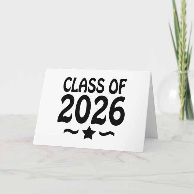 Tarjeta Clase de Estrella de Graduación 2026 (Anverso)
