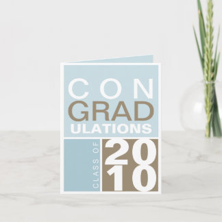 Tarjeta Clase de felicitación del año azul marrón moderno