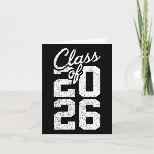 Tarjeta Clase de graduación 2026 senior 2026 graduado clas
