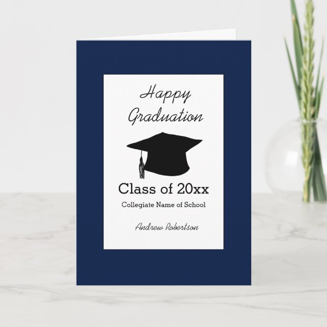 Tarjeta Clase de Graduación Azul 2025 (Anverso)