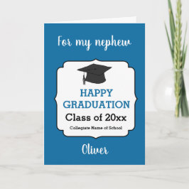 Tarjeta Clase de graduación azul de 2025