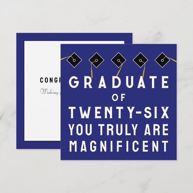 Tarjeta Clase de graduación creativa de 2026 (Anverso / Reverso)