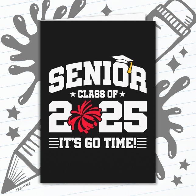 Tarjeta Clase de Graduación de 2025 Cheerhead Cheer Senior (Subido por el creador)