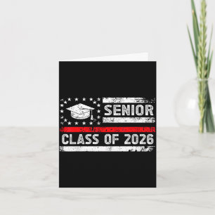 Tarjeta clase de graduación de 2026 bandera estadounidense