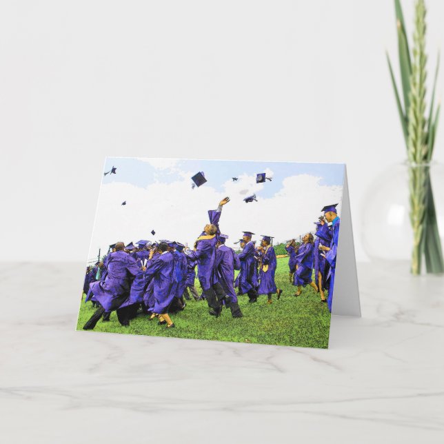 Tarjeta Clase de graduación de 20XX foto afroamericana (Anverso)
